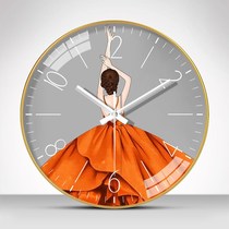 New European style simple ins wall clock clock fashion Silent Wall non-hole household quartz clock desktop small ornaments
