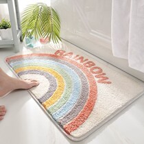  Bathroom absorbent floor mat Bathroom door non-slip floor mat Absorbent quick-drying toilet entrance carpet Household bathroom mat
