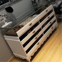 Modern simple first jewelry display cabinet boutique jade bag glasses exhibition counter jewelry glass island display cabinet