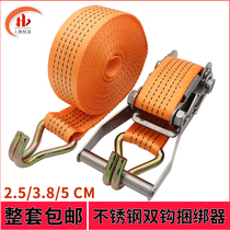 Stainless steel cargo binding belt tensioner with Hook 2 5 3 8 5cm universal rope tensioner car fixing rope