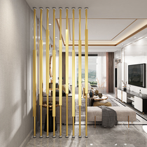 Nordic living room creative porch grille decorative partition wall strip metal light luxury iron column screen simple and modern