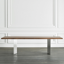 Nordic solid wood retro strip table modern minimalist creative office in talks for large bench meeting room desk