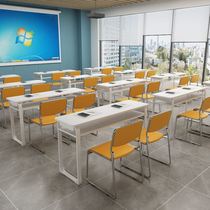 Student training tutoring class Desk and chair combination Double educational institution classroom long splicing conference bar table