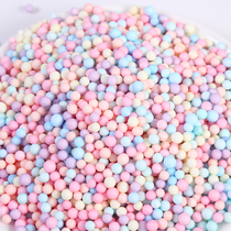 DIY Styrofoam ball ball snowflake white handmade slime filled colored particles decorative material