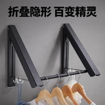 Hotel balcony invisible shrink clothesline air conditioning rack drying clothes non-perforated wall hanging indoor telescopic steel wire