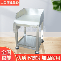 Supermarket stainless steel minced meat table round bone table square meat selling table chop meat rack table pork split table