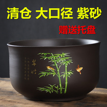 Large caliber flowerpot cornstone breathable new Chinese bonsai potted purple sand ceramics special clearance large fleshy flowerpot