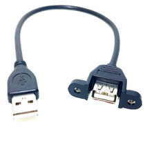 Orange Ze USB male to female adapter cable with ears can be screwed to fix usb extension cable data line 0 5 meters
