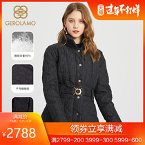 Gerolamo 2019 winter new stand collar thousand bird pattern embossed goose down thin female gljd94v09q