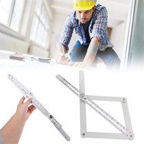 Multifunctional diagonal ruler Diagonal artifact tool thickening cutting edge decoration Yin and yang woodworking ceiling scribing protractor
