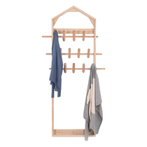 Coat rack wall hanging solid wood coat rack Nordic ins Net red small house hanger Wall Wall coat rack