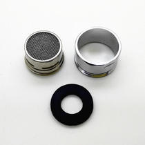 Stainless steel eyewash nozzle eyewash accessories emergency eyewash filter three-piece set small outer tooth diameter