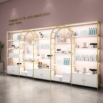Beauty salon product display cabinet with light cosmetics skin care product shelf display rack shoe bag display cabinet nail art cabinet