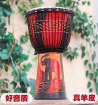 * Small eight-inch African drum universal toy drum blue red soundtrack proficient in childrens professional ten-inch teaching new material