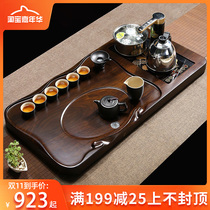 Ebony Wood tea tray kung fu tea set home living room automatic integrated Tea Table Office guest Tea Sea