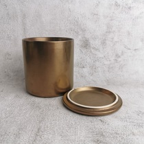 Foreign trade microflaw storage tank ceramic storage tank Golden simple sealed can home decoration box tea jar candy jar