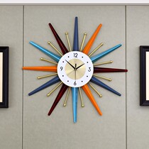 Net red clock wall clock living room creative modern light luxury personality atmospheric home fashion decorative art night 0916i