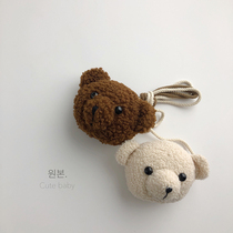 Knock Meng ~ teddy bear bag children messenger bag cute foreign style doll mini cartoon change Joker plush