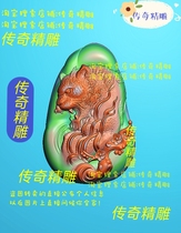 With the hegemonic tiger the fine sculpture of JDP gray diagram bmp relief chart jade carving Tiger 05811