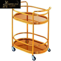 Hotel lobby wine cart oblong wine truck (titanium) multifunctional bar restaurant service cart