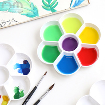 New Chinese painting palette gouache watercolor paint plate plum blossom square plastic thickened oil painting childrens painting set