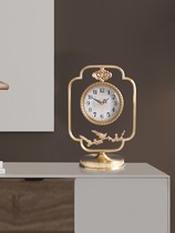 Living room pure copper clock high-end atmosphere New Chinese home desktop clock light luxury ornaments clock quartz clock clock clock