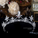 Gold Diamond Bride 2020 New ETE Light Luxury Atmospheric Crown Wedding With Makeup Crown Wedding Dress Accessories White Yarn