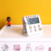 New five generations flashing light vibration alarm clock students simple ins vibration timer students cute Snoopy girl heart