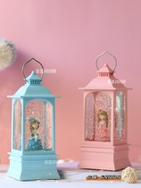 Cute girl music box fairy night light to send childrens girl birthday gift can rotate snow Music Box