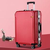Wedding luggage dowry box red trolley case female bride dowry suitcase wedding suitcase password box press box