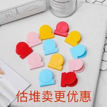 Candy color round small clip folder Clothes clip Paper clip Book clip Bill clip Office stationery clip Snack clip