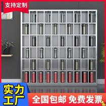  Factory workshop employee cup placement cabinet stainless steel cupboard 25 grid storage cabinet more than 70 shelves multi-layer multi-purpose