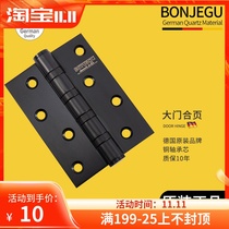 German Bang Jie hinged wooden door Silent room door bearing folding silencing matte matte black 1 single piece