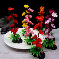 Hotel restaurant banquet around the edge of plum blossom sassy seafood family banquet dishes decorated plate kitchen decoration flowers and plants