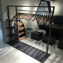  Simple coat rack Wrought iron bedroom hanger Floor-to-ceiling household storage clothing store clothes display rack