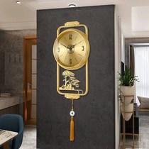 New Chinese watch and clock clock living room home fashion simple Chinese style creative Nordic atmosphere personality hanging wall clock