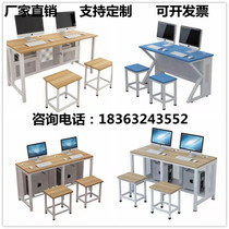 Custom Room Micromachine Room School Steel Wood Examination Training Course Coaching Office Single Double Hexagon Computer Desk