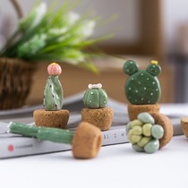 Handmade ceramic multimeat deco without fire incense Cactus Pendulum table On-board Car Pendulum