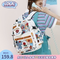 LOLA DESIGN small flower backpack Korean version of Harajuku ulzzang backpack New Tide school bag female college students