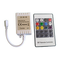 Mini RF20 key RF small plastic shell LED light bar controller 433M remote control RGB constant current controller