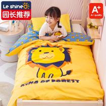 Kindergarten quilt three pieces of pure cotton sleeping with baby entering the garden childrens bedding and bedding six pieces customized