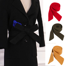 Hairy belt female male decorative coat double-sided Lady wide long belt belt belt belt belt autumn winter belt