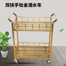 餐厅酒水送餐小推车商用不锈钢双层4S店茶水服务车KTV蛋糕小吃车