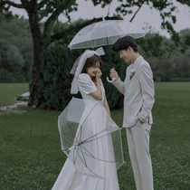 New Fields Garden Style Han Style Wedding Dresses Photographic Props Transparent Umbrella Portrait Portrait Photography Props Shaded items