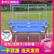 Beach shelf Night stand folding table Portable stall folding table Canvas push table Roadside stand folding table