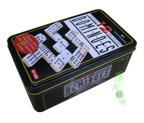 5210 white background colored dots nail-free iron box melamine Domino set 91 Double Twelve Domino