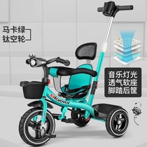 Walking baby walking artifact light one year old baby car children car outdoor large hand push three-wheeled bicycle