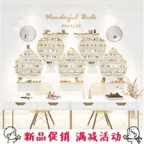 Beauty salon wall rack Nail polish display rack decorative European net red wall rack Nail art shelf display rack Heart-shaped