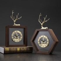 New Chinese Fulu mechanical clock living room desktop silent clock setting desktop home fashion decorative atmospheric clock