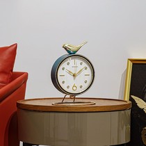 Simple light luxury place clock home clock desktop clock modern living room clock ornaments small bedside